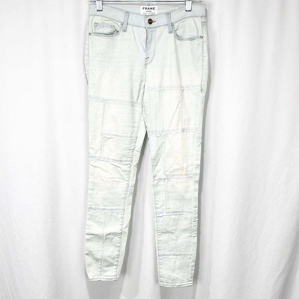 Frame Denim Patch Panel Patchwork Le Skinny De Je… - image 4